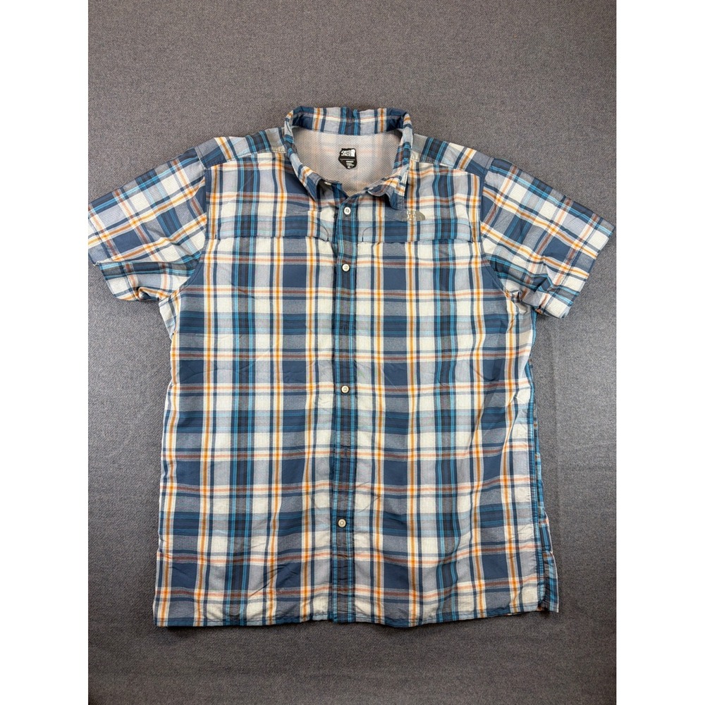 The North‎ Face Shirt Mens XL Plaid Short Sleeve Button Up Ventilated Hiking